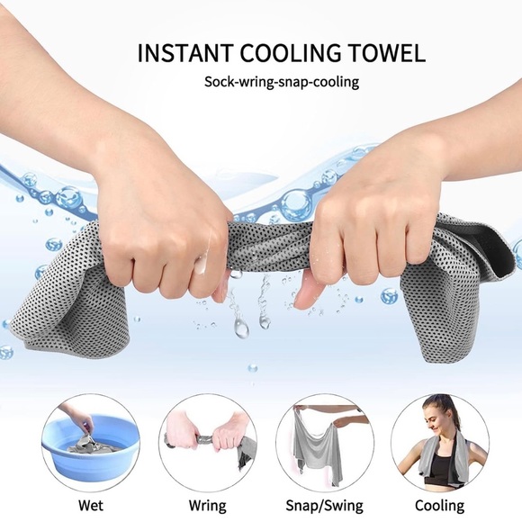 FYY Cooling Towels, 4 Pack Soft Breathable Ice Towel for ALL Activities - NWT - Picture 6 of 8